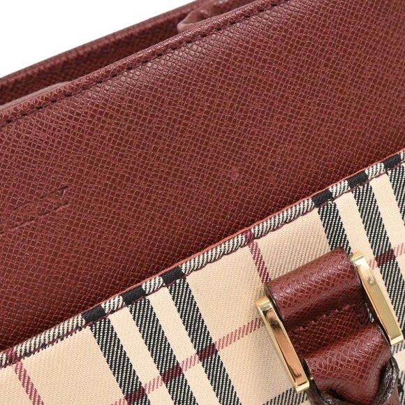 Burberry Beige Burberry Check Tote Handbag 177301 - Picture 5 of 10